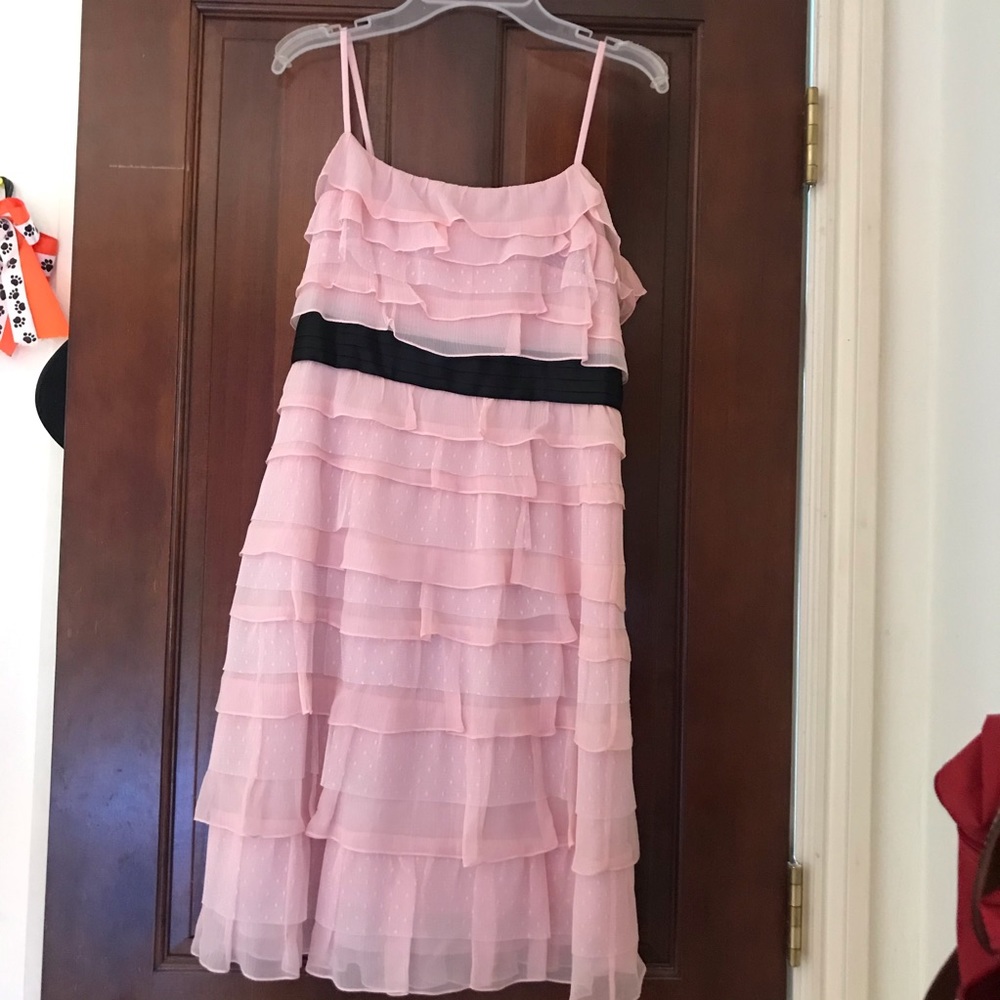 BCBGMAXAZRIA Light Pink Midi Dress